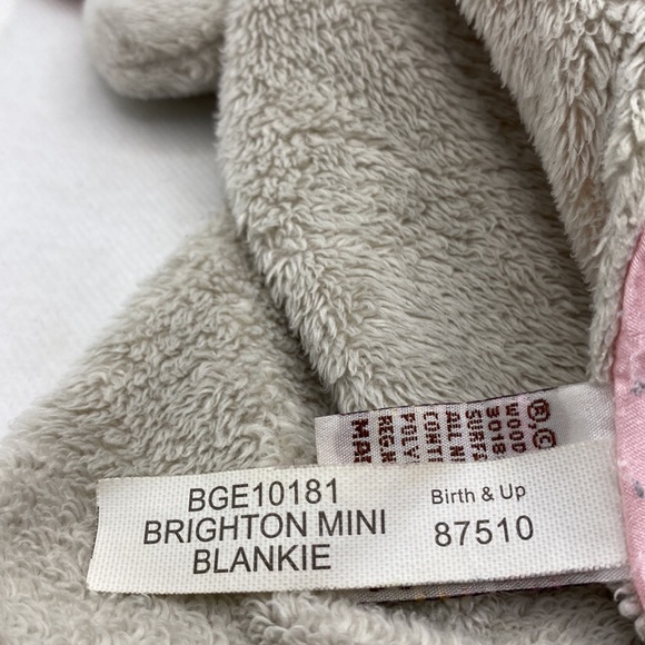 Baby Ganz Brighton Mini Blankie Grey Bunny Lovey Snuggler Security Blanket - Picture 5 of 11